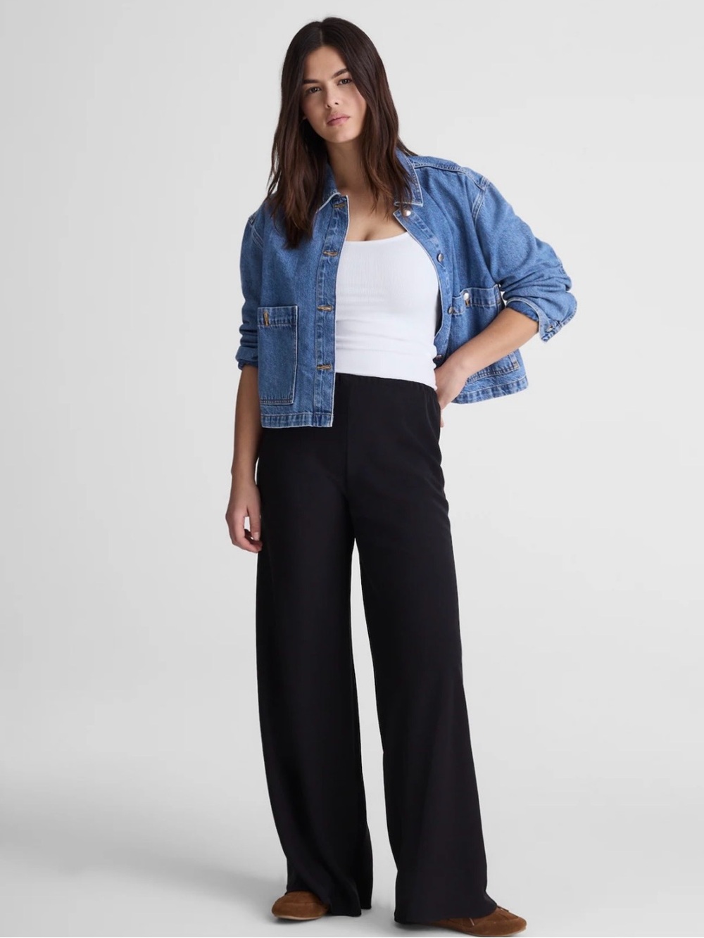 Madewell Pull on Pants in Black